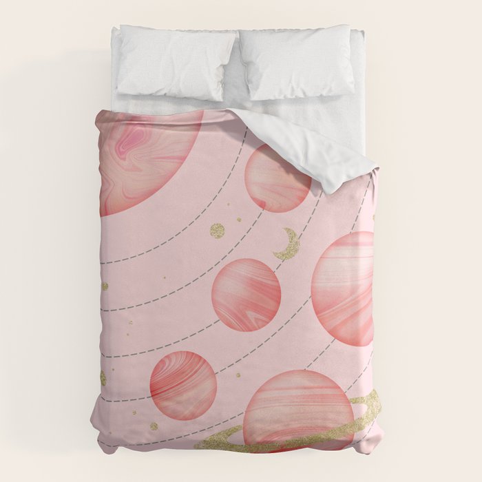 The Pink Solar System Duvet Cover Gallery Image 6