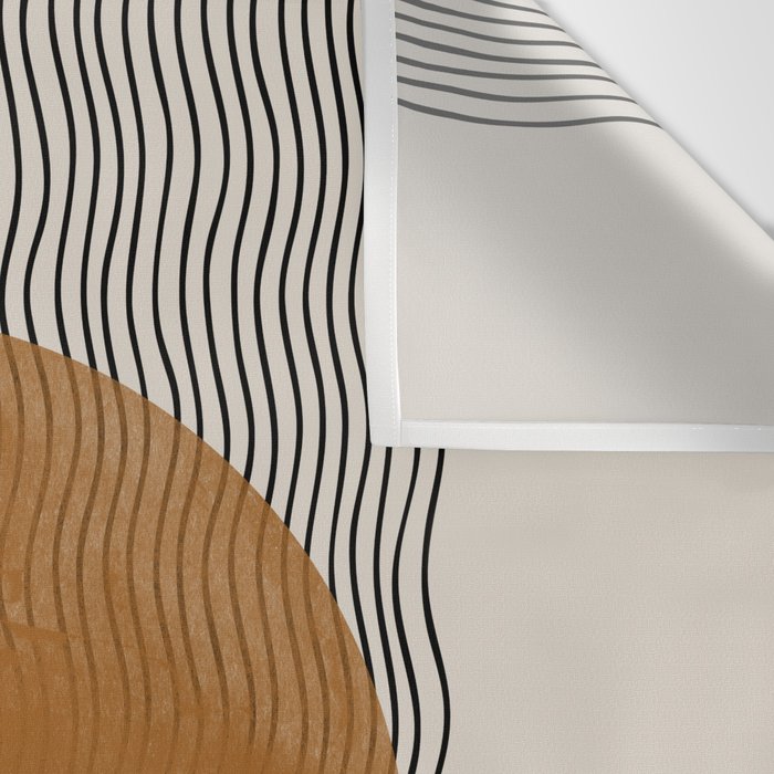Woodblock Paper Mustard  Wall Tapestry Gallery Image 3