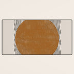 Woodblock Paper Mustard  Desk Mat Gallery Image 3