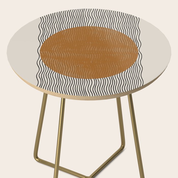 Woodblock Paper Mustard  Side Table Gallery Image 2