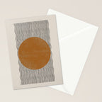 Woodblock Paper Mustard  Stationery Card Gallery Image 2