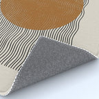 Woodblock Paper Mustard  Rug Gallery Image 4