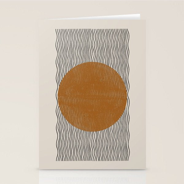 Woodblock Paper Mustard  Stationery Card Gallery Image 2