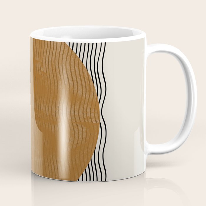Woodblock Paper Mustard  Coffee Mug Gallery Image 1