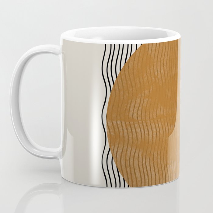 Woodblock Paper Mustard  Coffee Mug Gallery Image 3