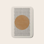 Woodblock Paper Mustard  Bath Mat Gallery Image 1