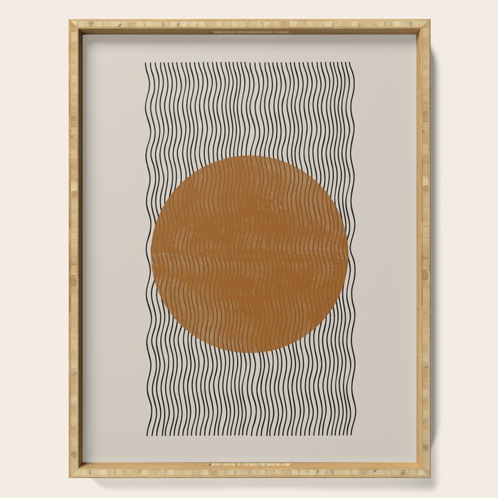 Woodblock Paper Mustard  Serving Tray Gallery Image 1