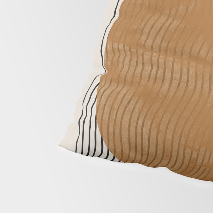 Woodblock Paper Mustard  Pillow Sham Gallery Image 4