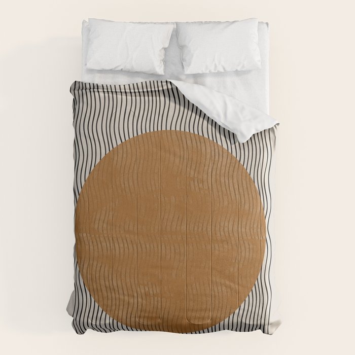 Woodblock Paper Mustard  Comforter Gallery Image 6