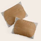 Woodblock Paper Mustard  Pillow Sham Gallery Image 3