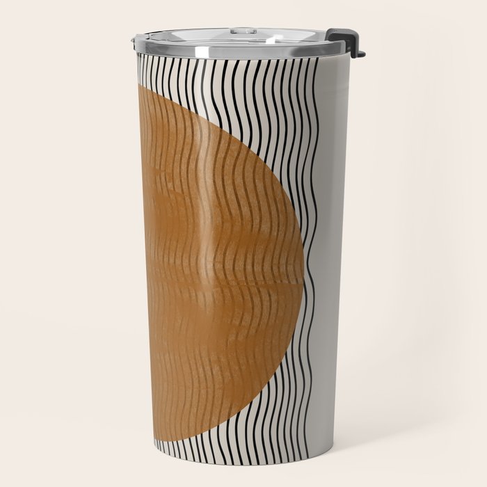 Woodblock Paper Mustard  Travel Mug Gallery Image 2