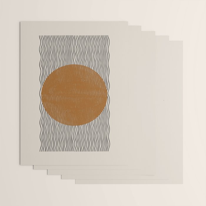 Woodblock Paper Mustard  Wrapping Paper Gallery Image 3
