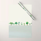 A Row Of Trees Wrapping Paper Gallery Image 1