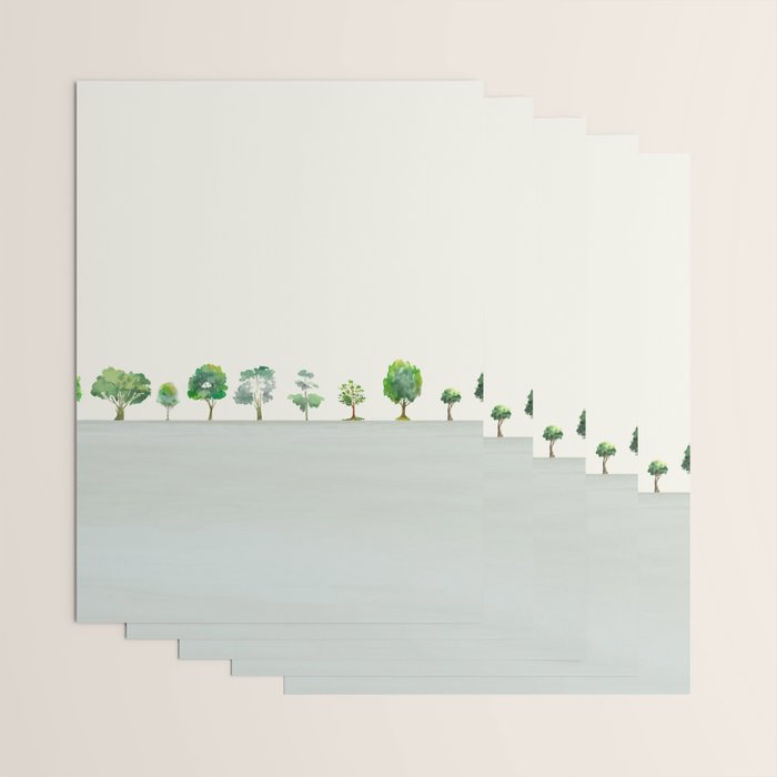 A Row Of Trees Wrapping Paper Gallery Image 3
