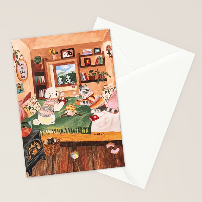 hot cocoa Stationery Card Gallery Image 2