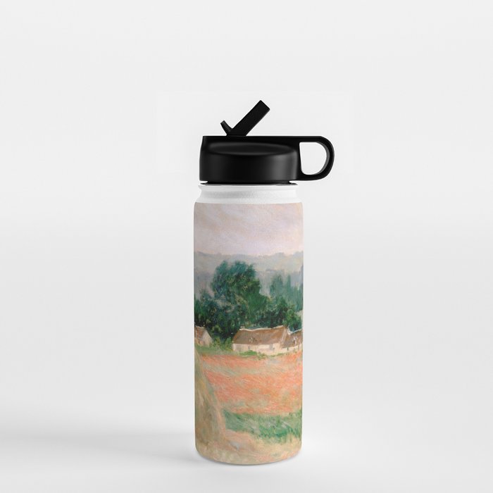 Haystack at Giverny by Claude Monet Water Bottle Gallery Image 1