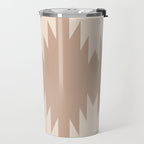 Geometric Southwestern Minimalism - Neutral Natural Beige Travel Mug Gallery Image 2