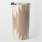 Geometric Southwestern Minimalism - Neutral Natural Beige Travel Mug Gallery Image 3