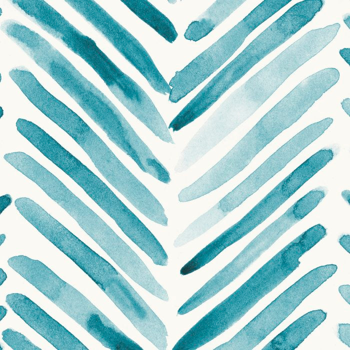 Turquoise herringbone - watercolor Coffee Mug Gallery Image 2