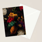 Midnight Hours Dark Vintage Flowers Garden Stationery Card Gallery Image 2