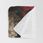 Midnight Hours Dark Vintage Flowers Garden Throw Blanket Gallery Image 3