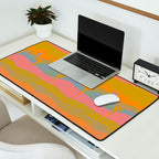 Vintage Western Desert Landscape in Dusty Neon Desk Mat Gallery Image 2
