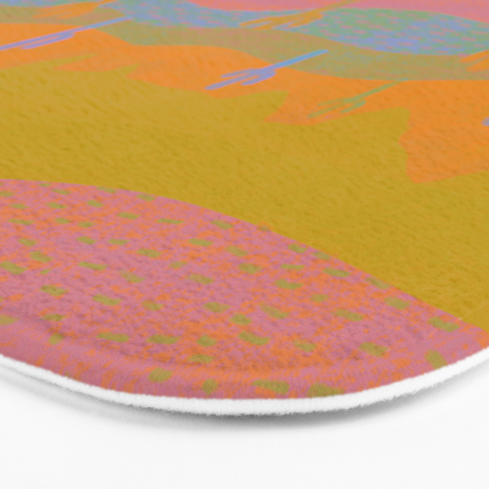 Vintage Western Desert Landscape in Dusty Neon Bath Mat Gallery Image 3
