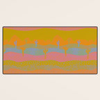 Vintage Western Desert Landscape in Dusty Neon Desk Mat Gallery Image 3