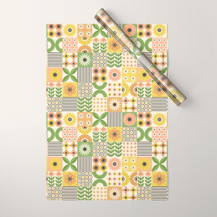 Modern Wildflower Vignettes Wrapping Paper Gallery Image 1