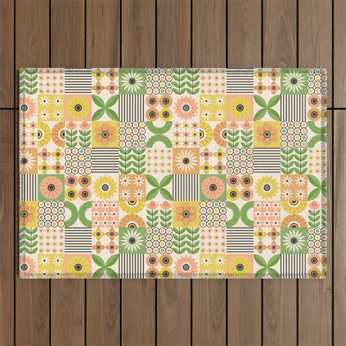 Modern Wildflower Vignettes Outdoor Rug Gallery Image 1