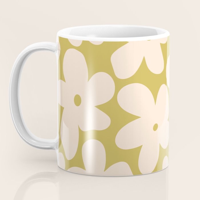 Yellow and Cream - 70's Daisy Coffee Mug Gallery Image 3