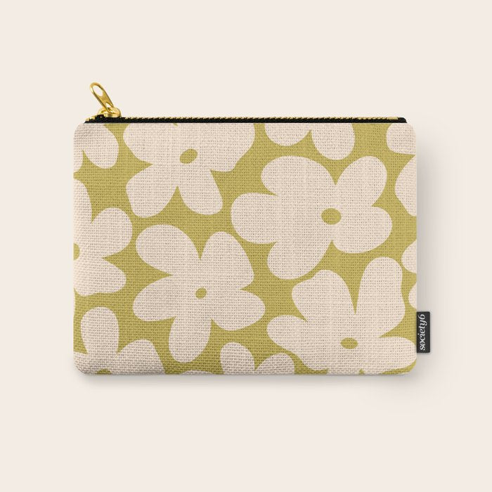 Yellow and Cream - 70's Daisy Carry All Pouch Gallery Image 1