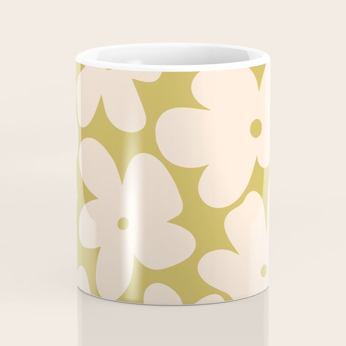 Yellow and Cream - 70's Daisy Coffee Mug Gallery Image 4