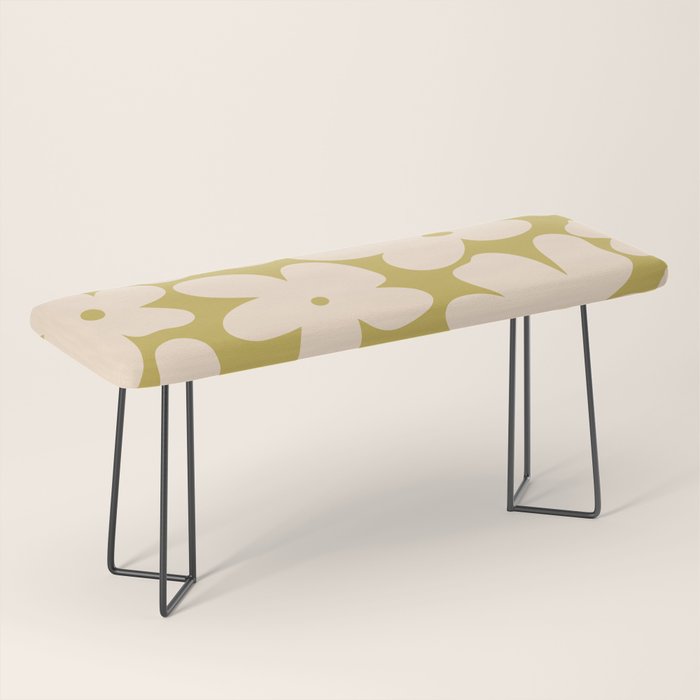 Yellow and Cream - 70's Daisy Bench Gallery Image 1