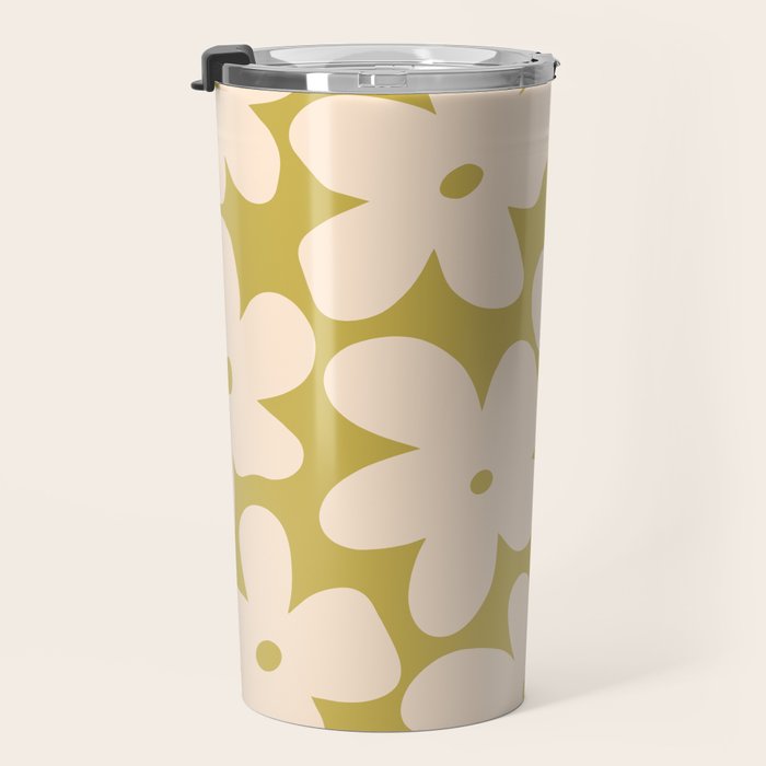 Yellow and Cream - 70's Daisy Travel Mug Gallery Image 3