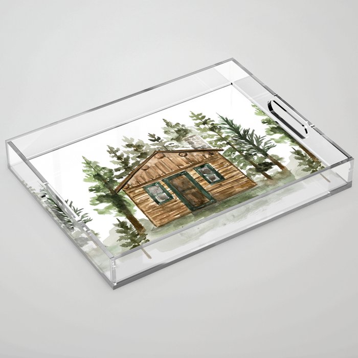 Cabin in the Woods Acrylic Tray Gallery Image 1