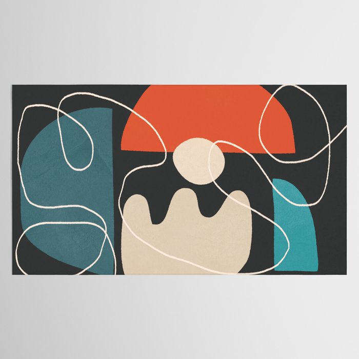 Minimal Colorful Abstract Shapes 8 Tablecloth Gallery Image 2