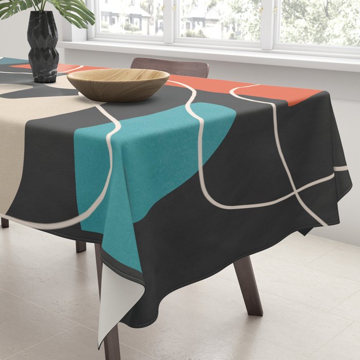 Minimal Colorful Abstract Shapes 8 Tablecloth Gallery Image 3