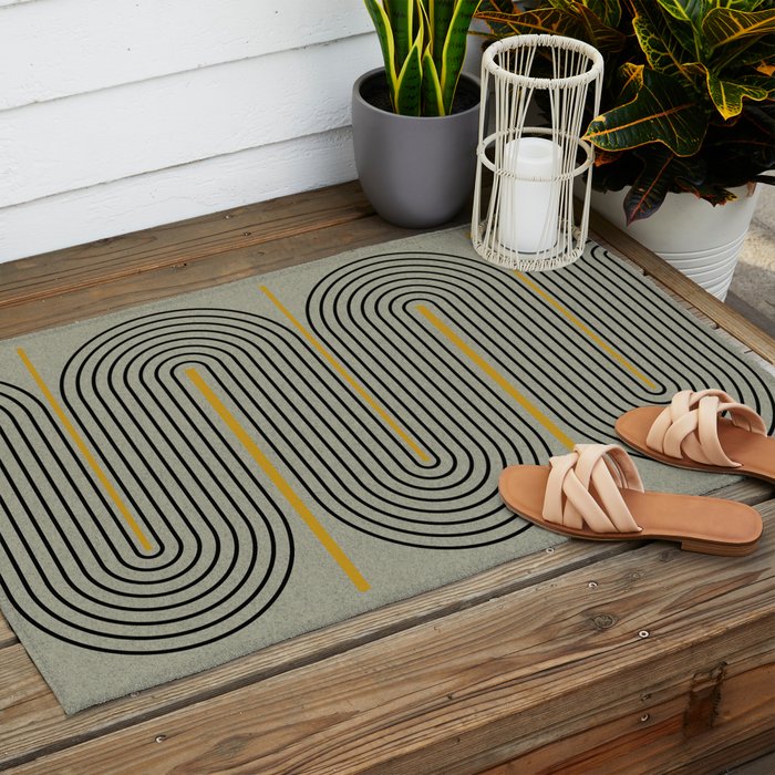 Modern Contemporary Balance No.3 Outdoor Rug Gallery Image 2