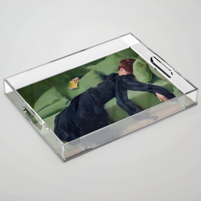 Decadent Young Woman after the Dance Acrylic Tray Gallery Image 1