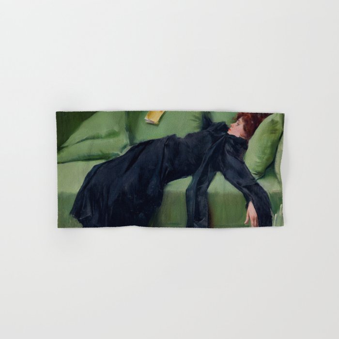 Decadent Young Woman after the Dance Bath Towel Gallery Image 1