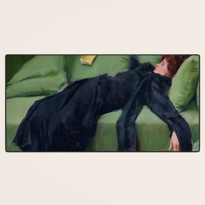 Decadent Young Woman after the Dance Desk Mat Gallery Image 3