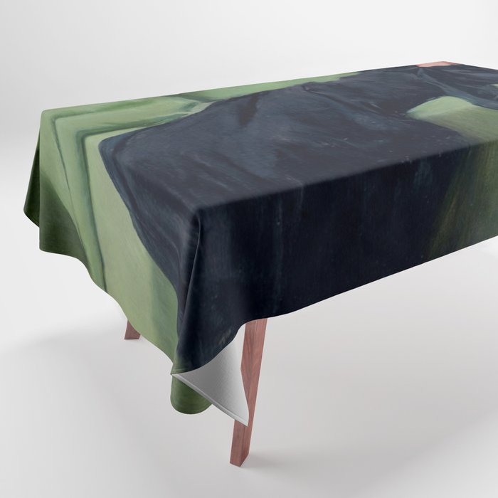 Decadent Young Woman after the Dance Tablecloth Gallery Image 1