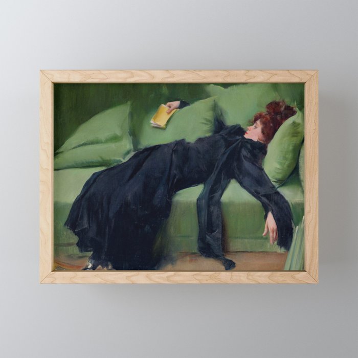 Decadent Young Woman after the Dance Mini Art Print Gallery Image 1