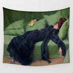 Decadent Young Woman after the Dance Wall Tapestry Gallery Image 4