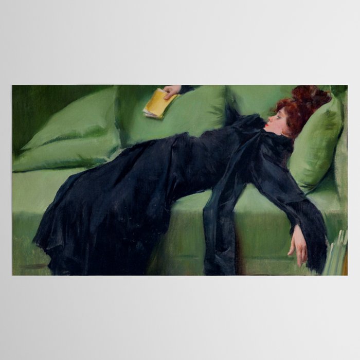 Decadent Young Woman after the Dance Tablecloth Gallery Image 2