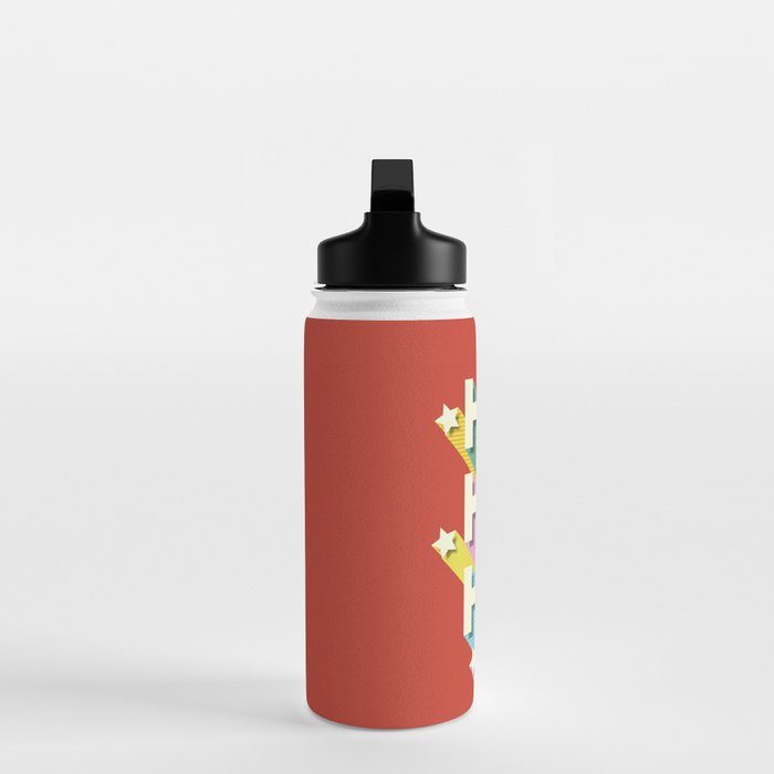 Ho Ho Ho Christmas typography Water Bottle Gallery Image 3