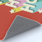 Ho Ho Ho Christmas typography Rug Gallery Image 4