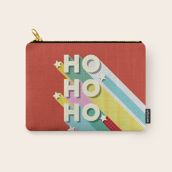 Ho Ho Ho Christmas typography Carry All Pouch Gallery Image 1