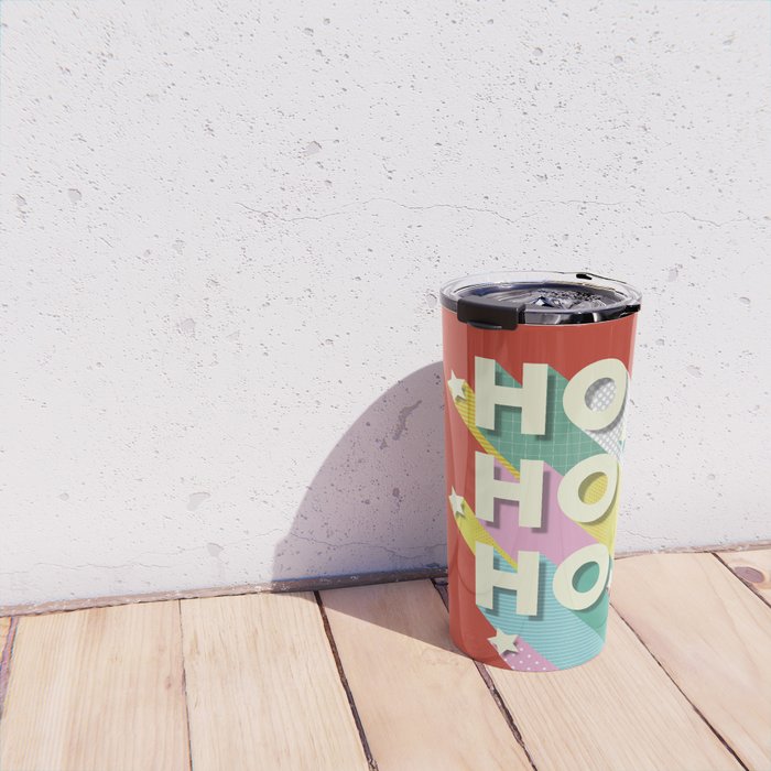 Ho Ho Ho Christmas typography Travel Mug Gallery Image 4